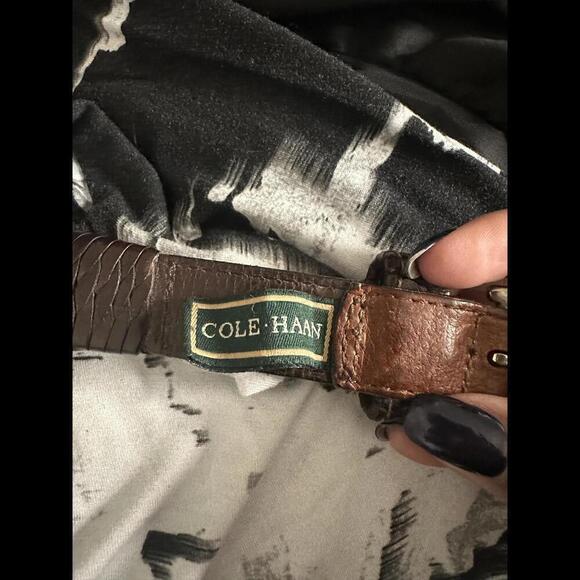 Cole Haan braided leather belt Size 40 main image 6